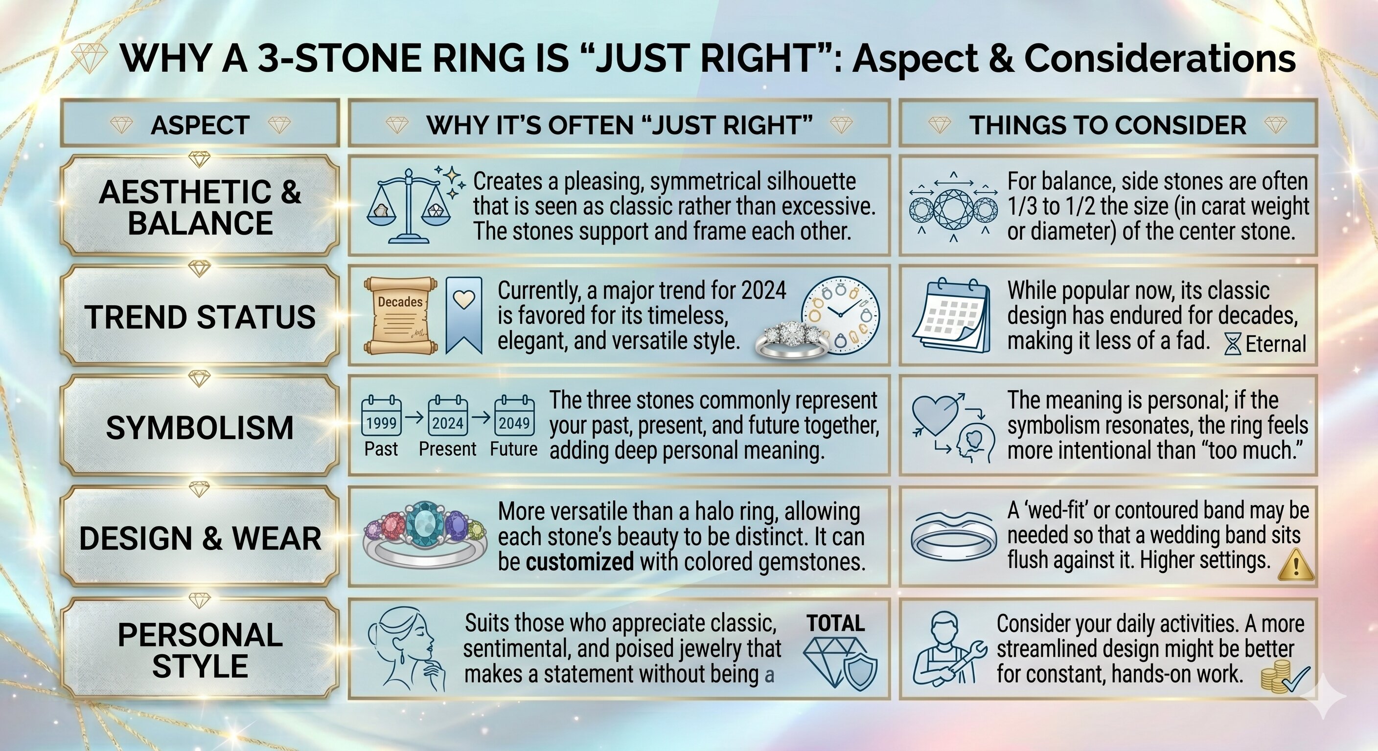 why a 3 stone ring just right
